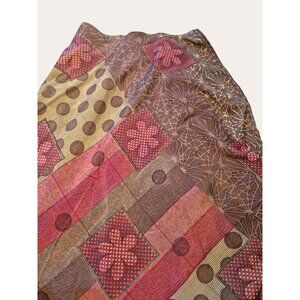 Bohemian Patchwork Multicolor Scarf With Floral & Geometric Patterns